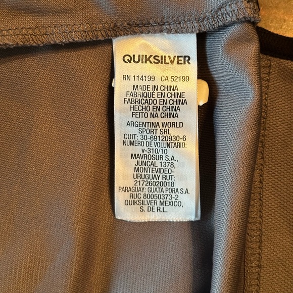 Quiksilver Waterman XXL Water Polo 2 Performance Polo Shirt Gray Short Sleeve - Picture 7 of 9